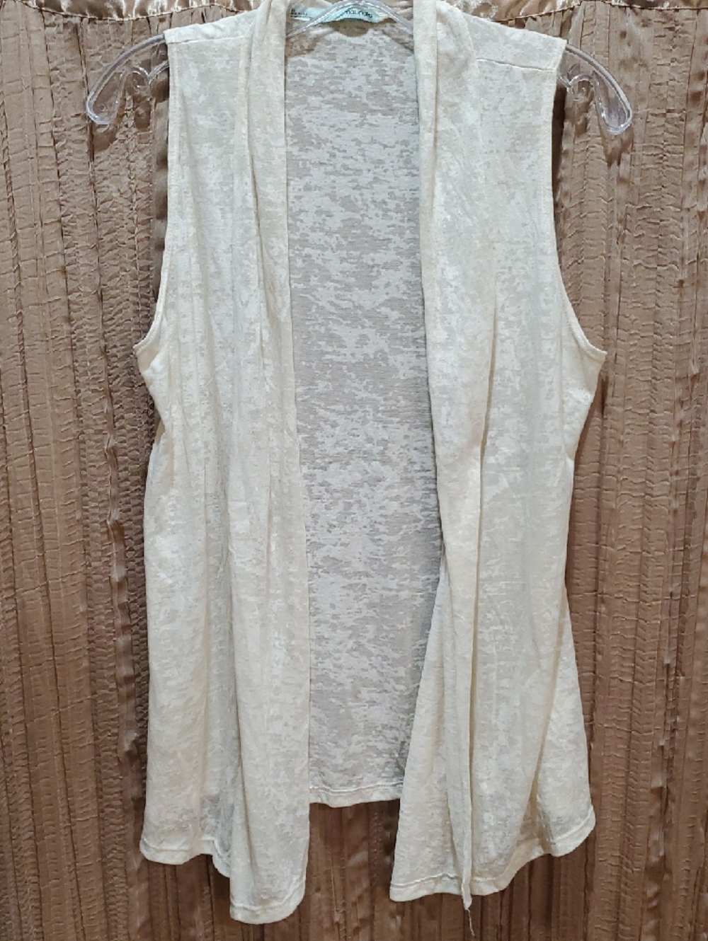 Maurices Burnout Vest Sleeveless Cardigan Top Lightweight